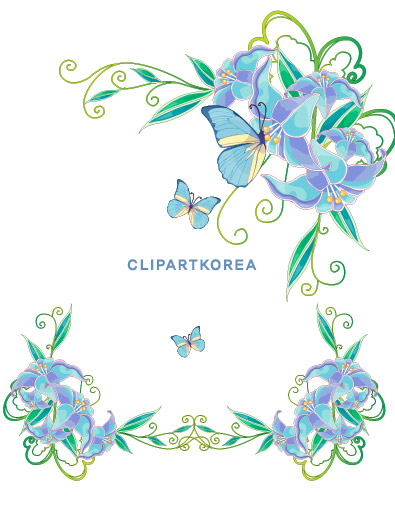 free vector Multi-style lace flowers and butterfly Vector material